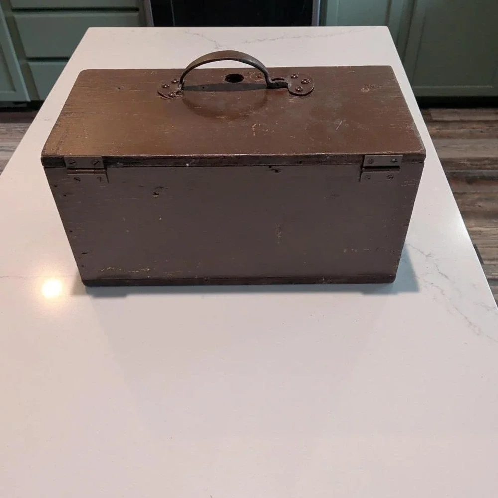 Handmade Wooden Storage Box With Handle
